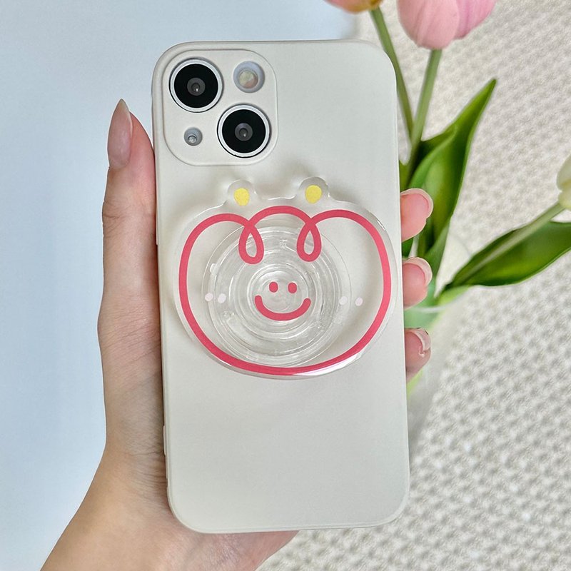 Smile tulip grip smartphone acrylic smart tok - 手機配件 - 壓克力 多色
