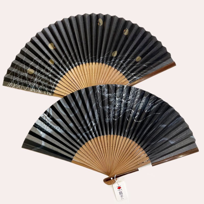 Kyoto handmade Japanese paper fan-Tang wood carving series - พัด - กระดาษ 