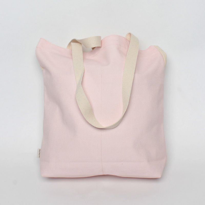 5グリッドバッグキャンバスバッグは特に使いやすい-ピンク-すでに在庫があります - ショルダーバッグ - コットン・麻 ピンク