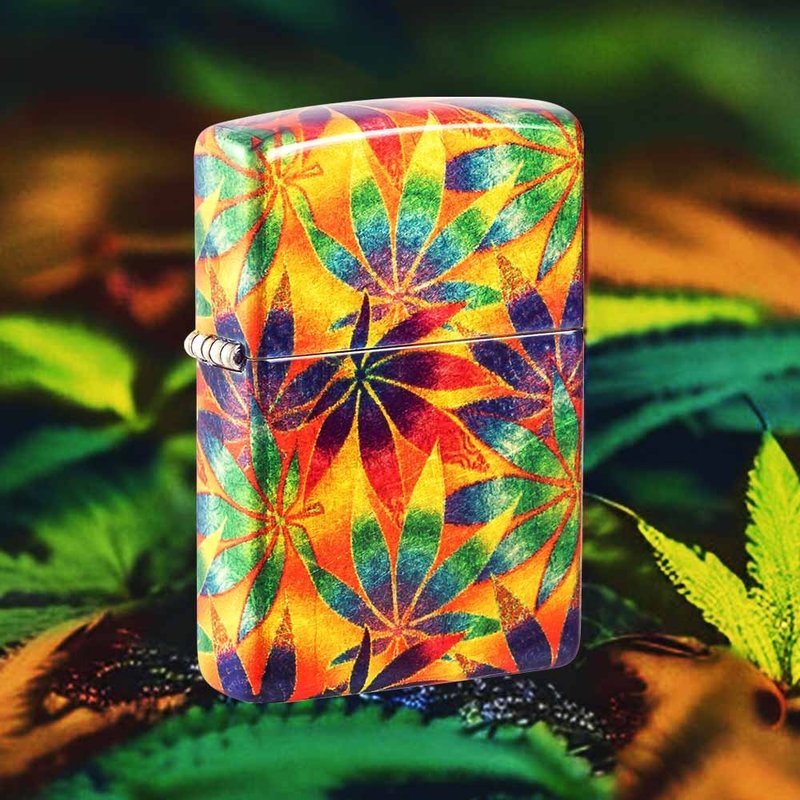 【ZIPPO官方旗艦店】繽紛大麻葉防風打火機 48776 - 其他 - 銅/黃銅 多色