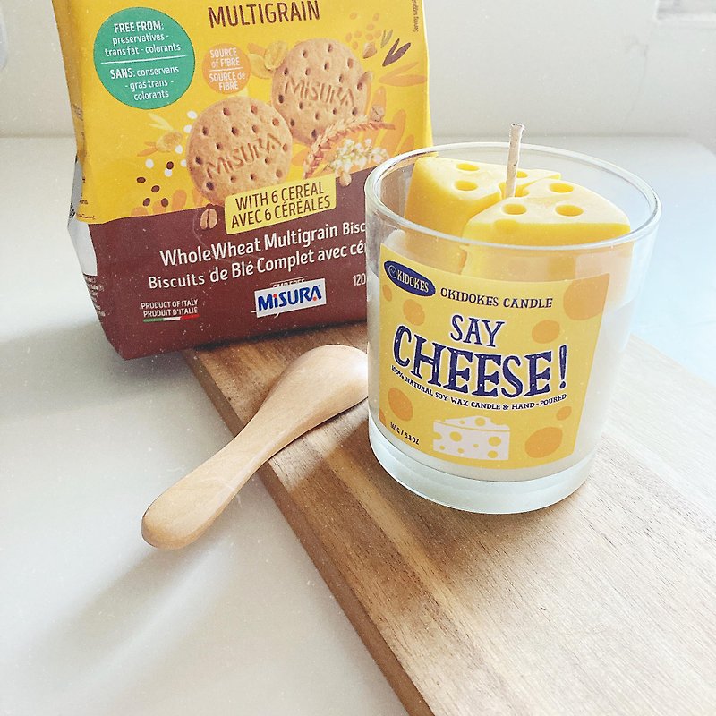 Mellow yogurt cup cheese American natural soy Wax handmade fragrance environmentally friendly candle - เทียน/เชิงเทียน - ขี้ผึ้ง สีเหลือง