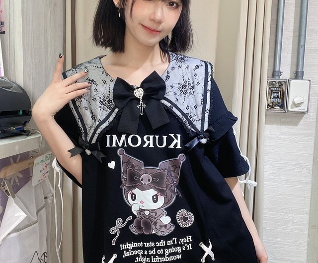 Sanrio/サンリオ】天竺プリント半袖クルーネックワイドTシャツ