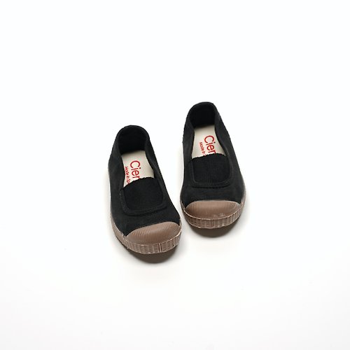 CIENTA 西班牙帆布鞋 西班牙帆布鞋 CIENTA M75997 01 黑色 咖啡底 經典布料 鬆緊帶