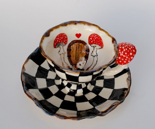 Alice in Wonderland Tea Cup and Saucer Set