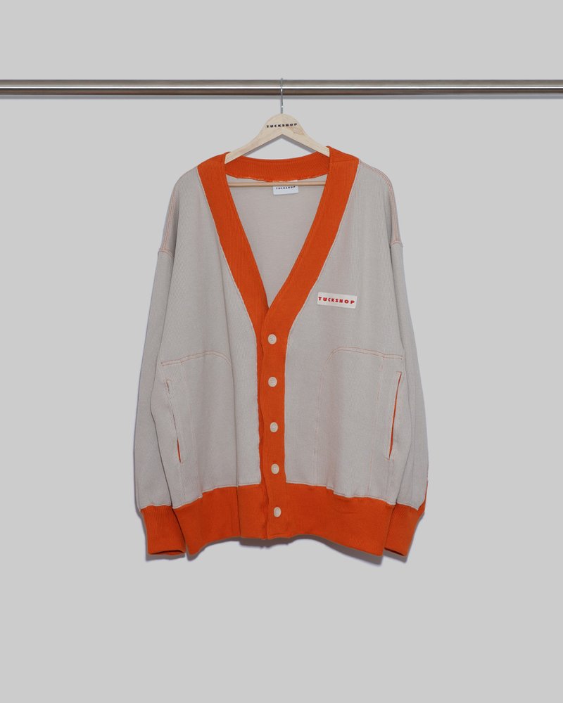 OVERSIZED CARDIGAN-BEIGE オーバーサイズカーディガン-ベージュ - 女毛衣/針織衫 - 棉．麻 卡其色