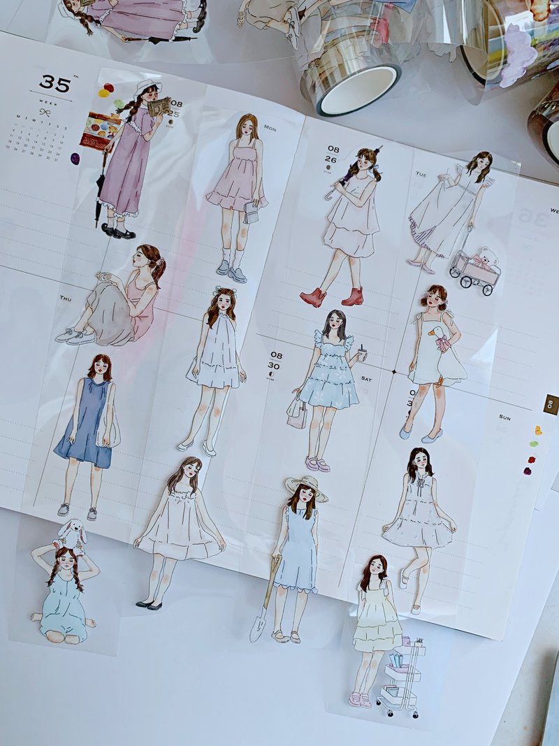 Her / 5cm Clear PET Washi Tape - 紙膠帶/和紙/PET - 其他材質 