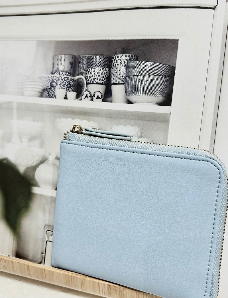 Handmade gift pocket small walle - กระเป๋าสตางค์ - วัสดุกันนำ้ สีน้ำเงิน