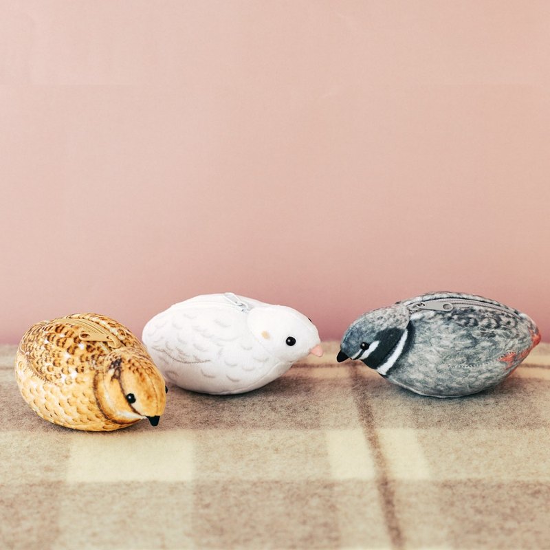 【YOU+MORE!】Mini quail shape storage coin purse - กระเป๋าใส่เหรียญ - เส้นใยสังเคราะห์ 