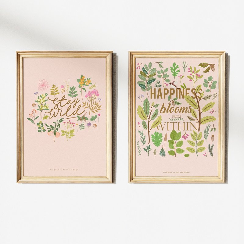 Stay Wild / Happiness Woods - 花語系列海報 掛畫 - 電子似顏繪/繪畫/插畫 - 其他材質 