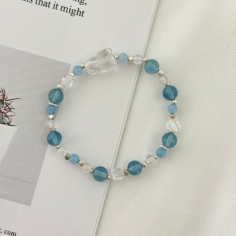 Azure Overture/Aquamarine Bracelet - Bracelets - Crystal Blue