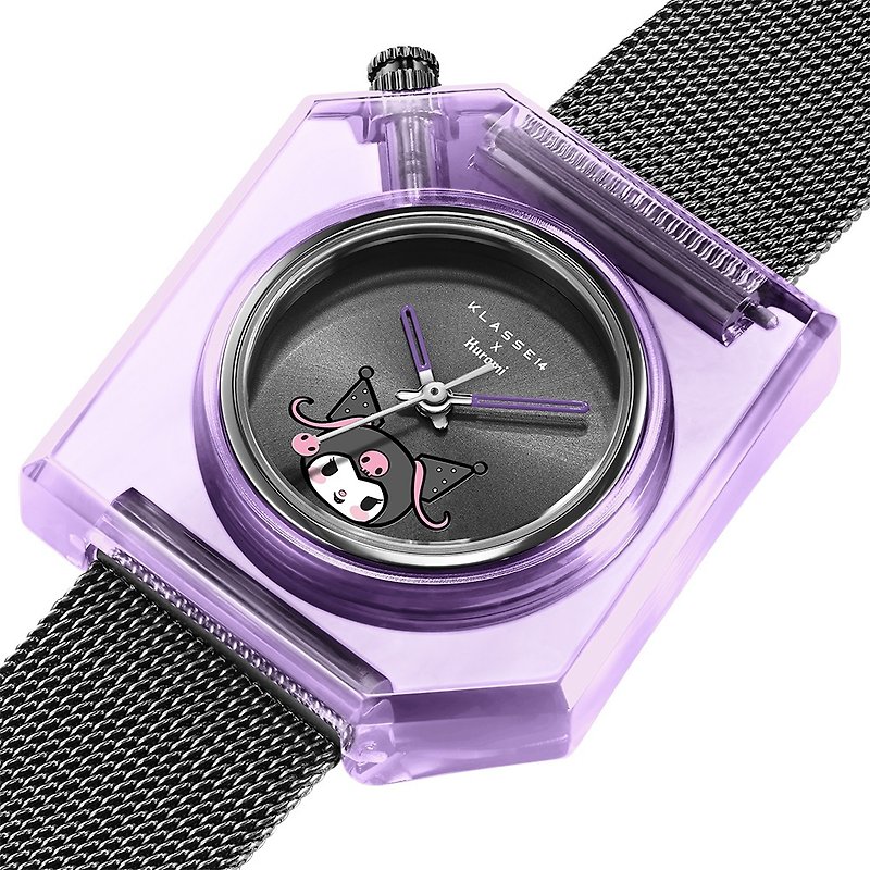 【轉運來】KLASSE14 x SANRIO KUROMI K14 紫色鋼帶 40MM - 對錶/情侶錶 - 不鏽鋼 紫色