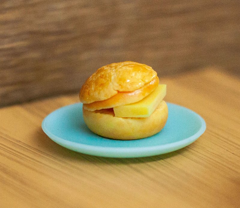 Miniature Food - Hong Kong Pineapple Bun Doll House 1:6 - ของวางตกแต่ง - ดินเหนียว สีเหลือง