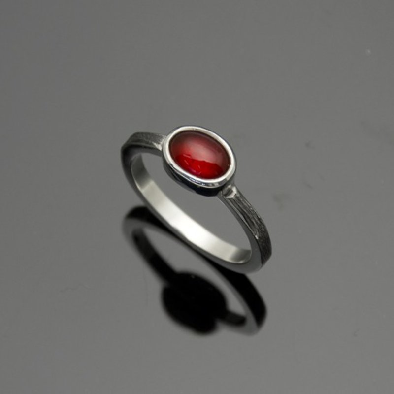 Cherry Amber Silver Ring [SILVER PERSPIRATION] LLR-007Bcamb - General Rings - Other Metals 