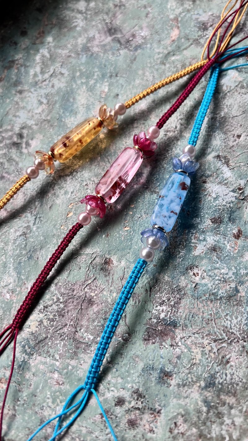 【Pinkoi オフラインイベント予約商品】アクリルビーズのアジアンコードブレスレット - 手鍊/手環 - 壓克力 多色