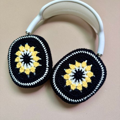 Pawpawcrochet 時尚個性復古造型AirPod Max 保護套 索尼 XM5 頭戴式耳機保護套