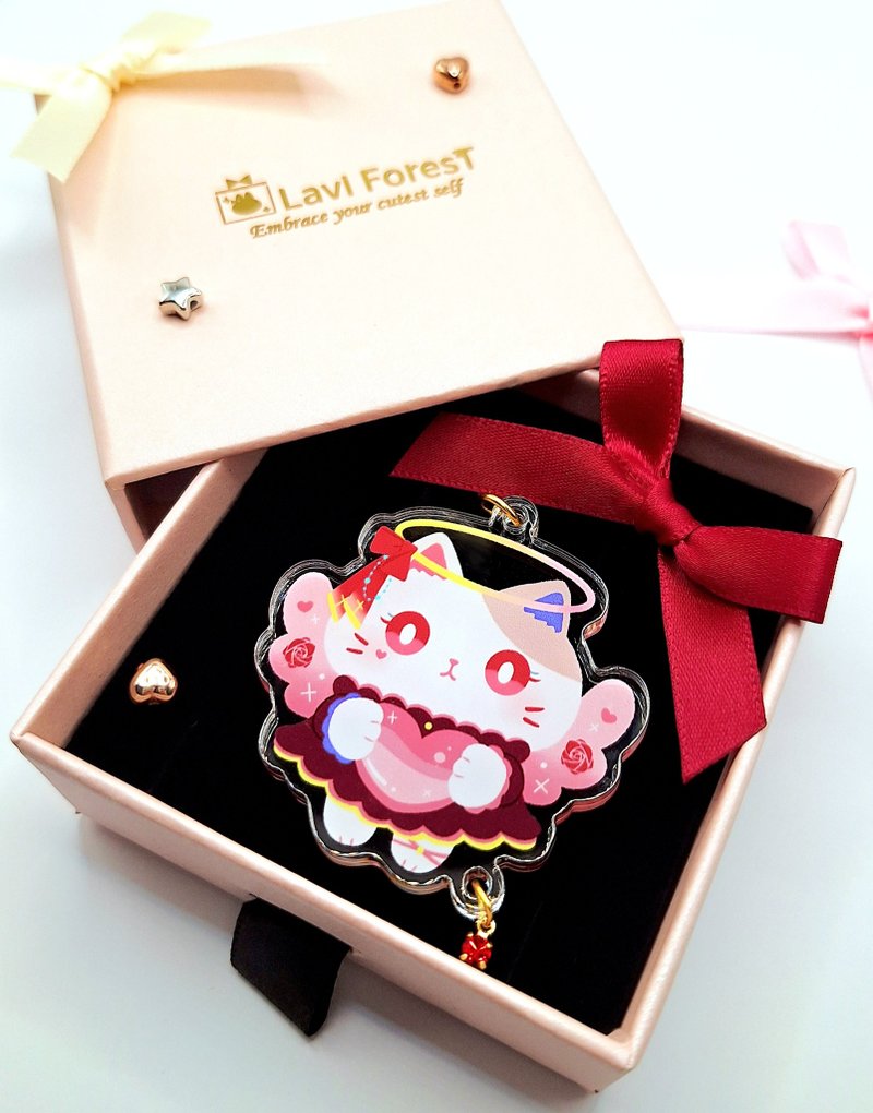 Hinna the Love Spirit・Acrylic Keychain | Lavi Forest - Charms - Acrylic Pink