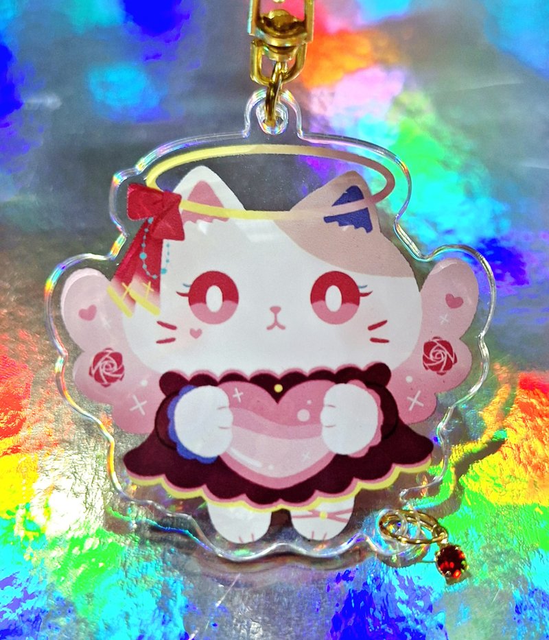 Hinna愛神緋奈 雙層壓克力吊飾 鑰匙圈 - 吊飾/掛飾 - 壓克力 粉紅色