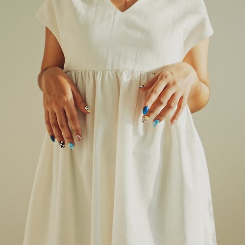 kaiteki-life Ami dress white linen