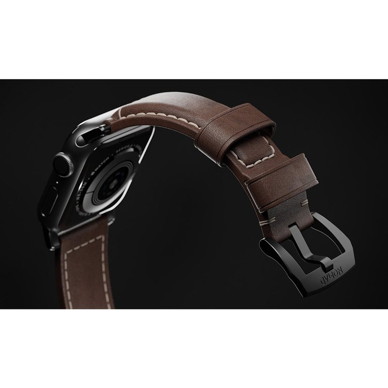 【美國NOMAD】 Apple Watch專用皮革錶帶-經典黑-38/40/41mm - 錶帶 - 真皮 咖啡色