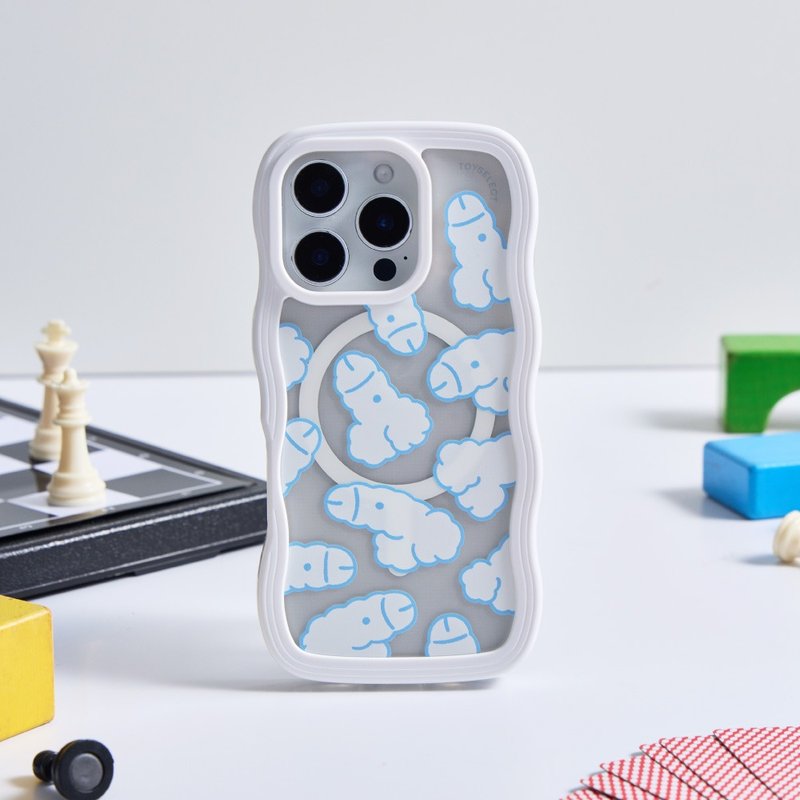 屌面人Lanparman雲朵ㄐㄐ雲朵波波MagSafe iPhone手機殼 - 手機殼/手機套 - 塑膠 多色