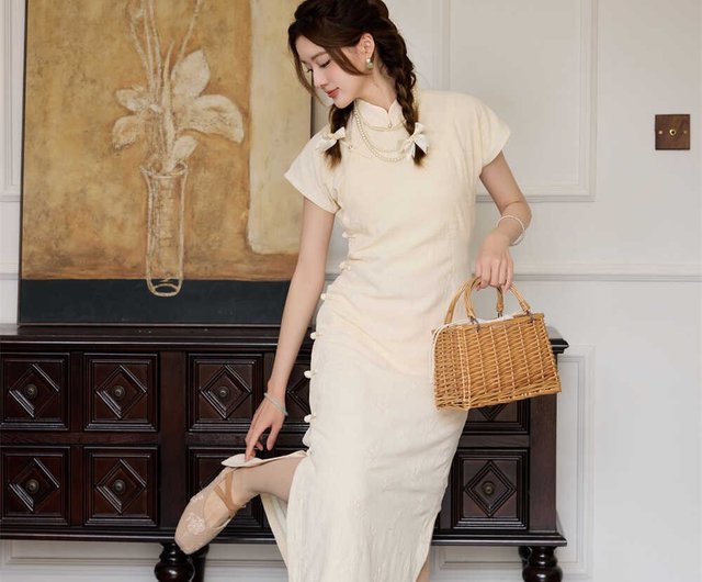morning LINEN chinois dress（fig London（フィグロンドン）の