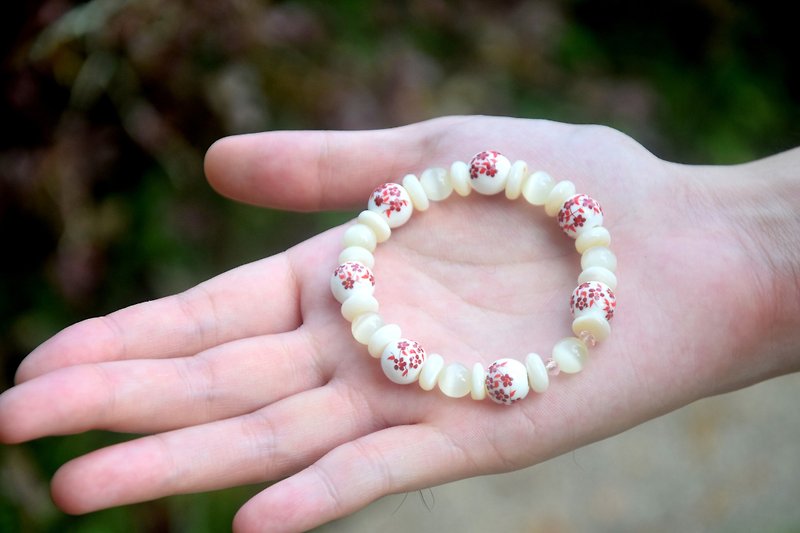 Blossom in the Snow Handmade Bracelet - Bracelets - Other Materials 