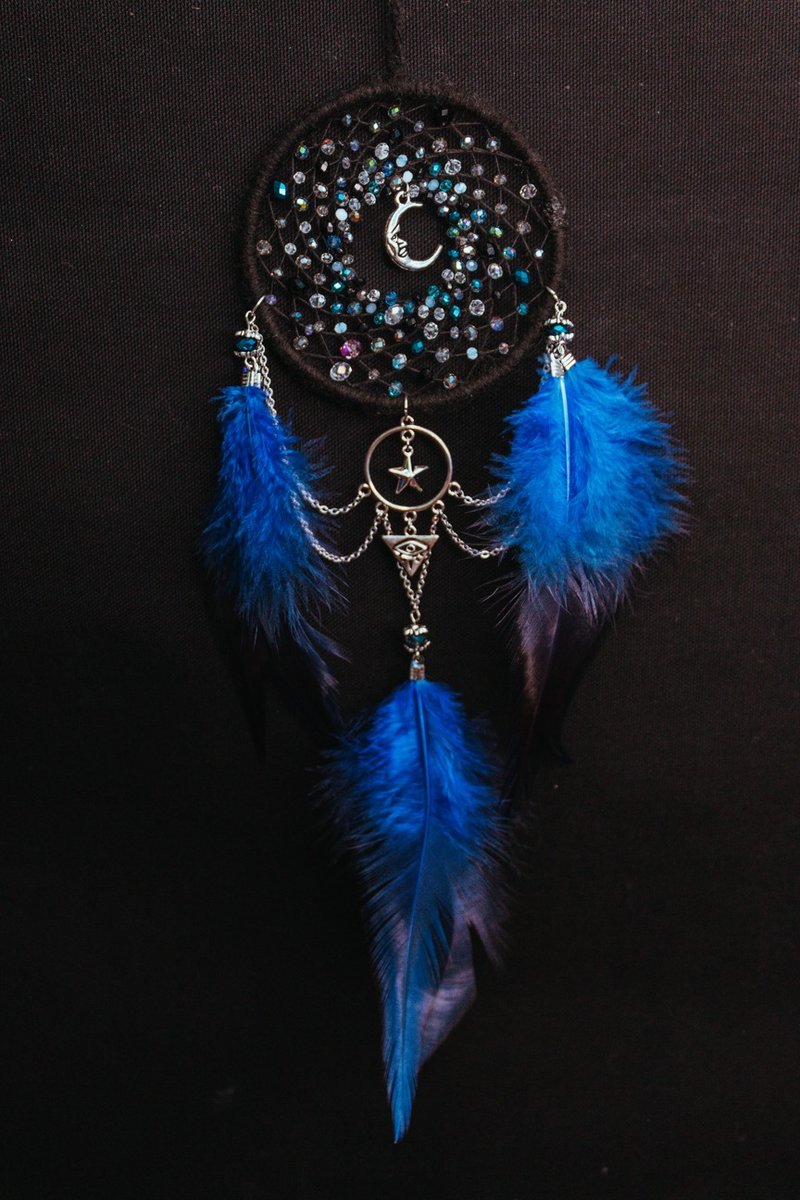 Handmade Dreamcatcher - 【The Sky Full of Stars】 - ของวางตกแต่ง - วัสดุอื่นๆ สีดำ