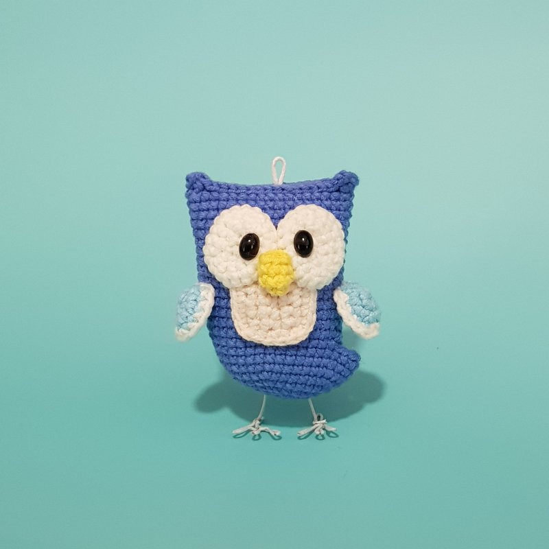 Crochet Owl keyring - 鑰匙圈/鑰匙包 - 其他材質 