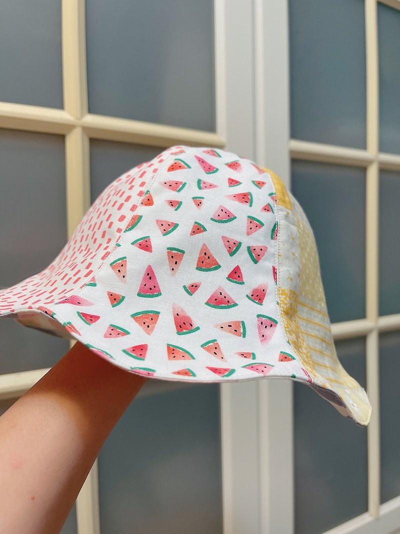 訂製款女童拼接花瓣帽 親子帽 遮陽帽 分尺寸 - 嬰兒帽/髮帶 - 棉．麻 多色