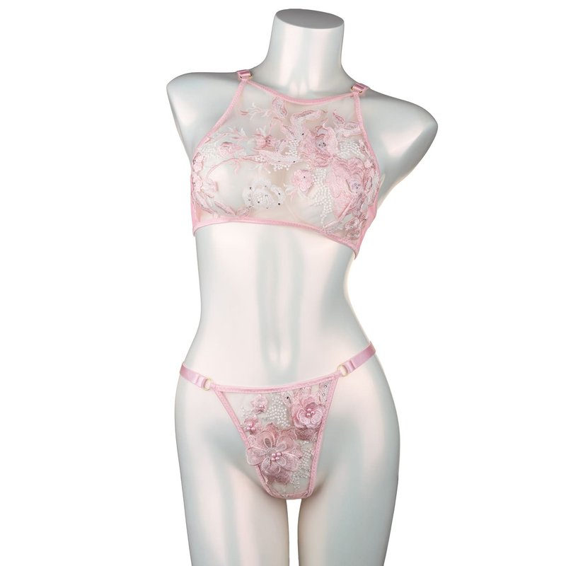 Flora Lingerie Set Pink - 女內衣褲 - 其他材質 粉紅色