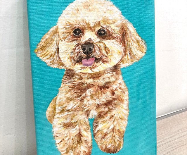 ペット　犬　絵　油彩画肖像画　カスタマイズ カスタマイズされたペットの絵/犬の油絵/ペットの顔の絵