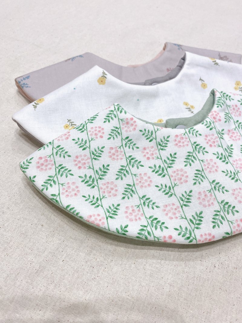 small flowers baby bibs 3pcs - Bibs - Cotton & Hemp 