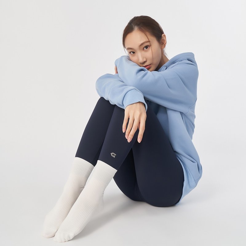 【GLADE.】Persistence Thick Brushed Long Sleeve Hooded Women's Top (Light Blue) - Women's Sportswear Tops - Cotton & Hemp Blue