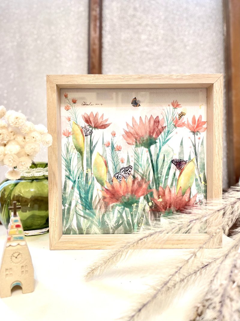 上帝的花園限量複製畫18X18cm - 海報/掛畫/掛布 - 木頭 卡其色