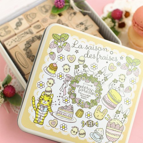 ecru-forest クッキー缶入りも 【スタンプフルセット21點】 イチゴの季節シリーズ えくりゅの森
