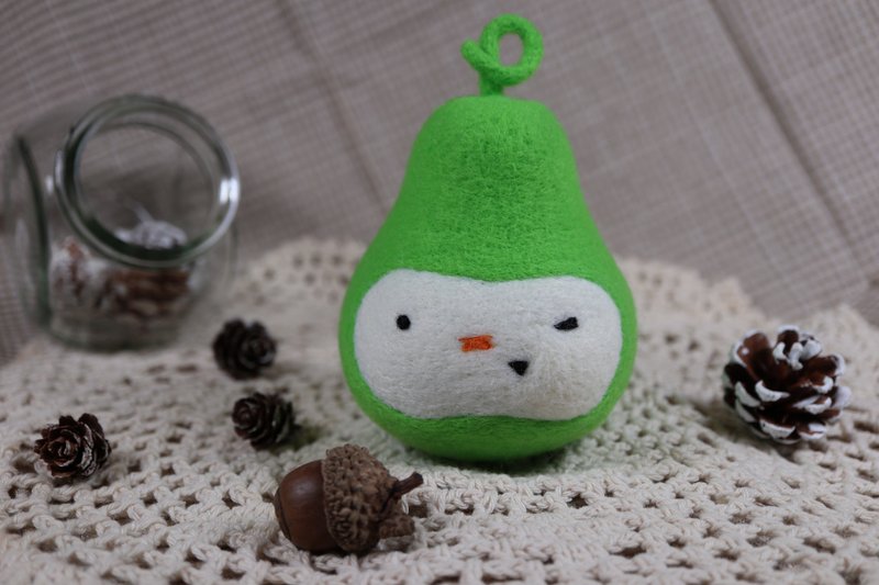 Needlefelt Mr.Gourd cleaning brush - ของวางตกแต่ง - ไฟเบอร์อื่นๆ สีเขียว