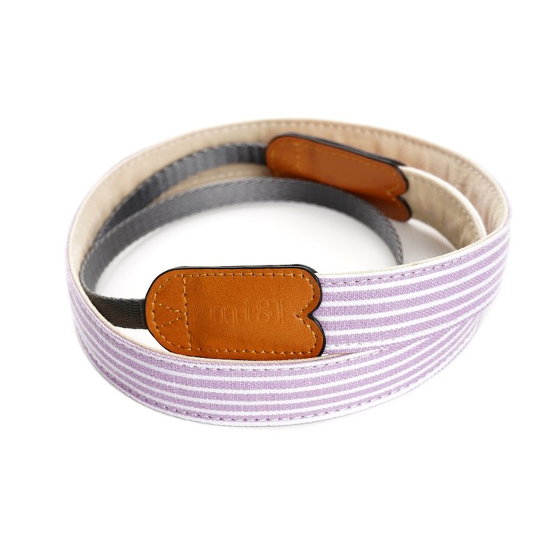 Neck strap pink purple Strip - ขาตั้งกล้อง - ผ้าฝ้าย/ผ้าลินิน สีน้ำเงิน