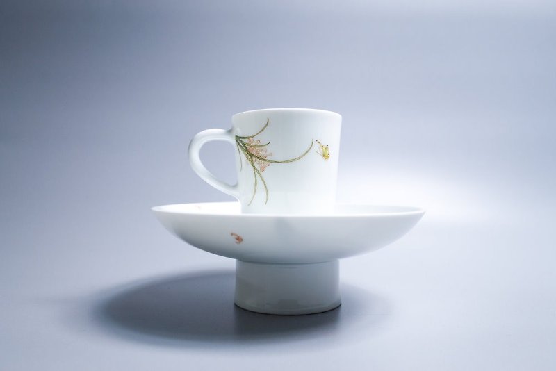 Zimantang In-glaze Coffee Cup Set-Orchid - แก้วมัค/แก้วกาแฟ - เครื่องลายคราม 