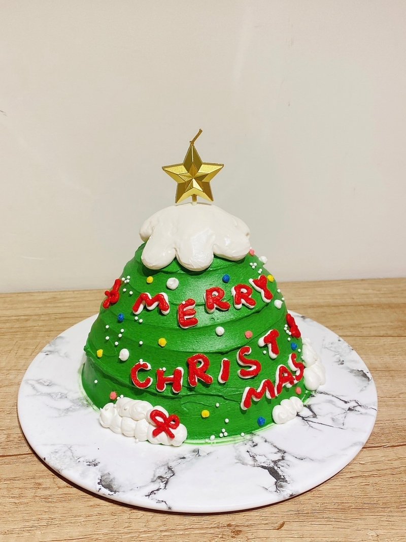 Christmas tree three-dimensional cake shape Christmas cake Christmas cake customized cake dessert - เค้กและของหวาน - อาหารสด 