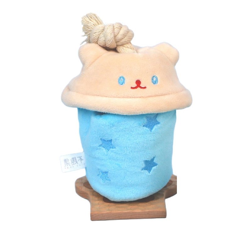 【LIFEAPP】Pet toy afternoon tea series-berry tea (braided rope, rattle paper) - Pet Toys - Polyester Blue