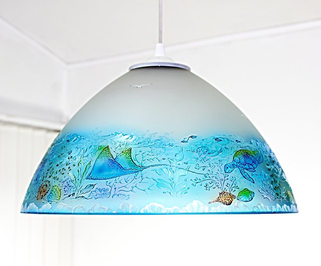 Pendant Light,Nautical Home Decor,Lighting Beach House,Stained glass. -  Shop ArtGlassStudio Lighting - Pinkoi
