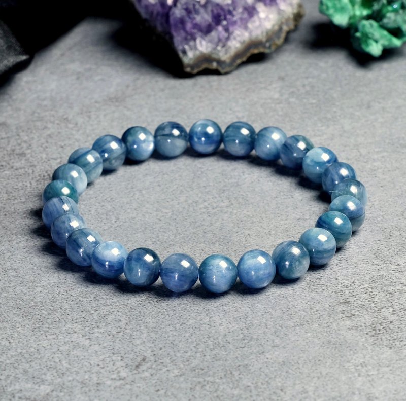 Mysterious energy kyanite natural crystal bracelet bracelet custom custom Stone crystal natural stone - Bracelets - Crystal Blue