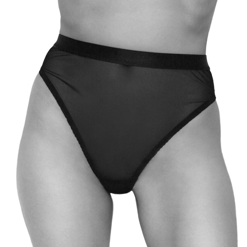 High waisted panties - Soft mesh panties - Sexy lingerie - Women underwear - Women's Underwear - Polyester Black