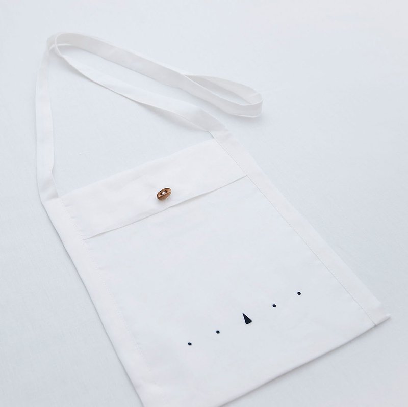 Basic item: Small linen bag (White Color) - Messenger Bags & Sling Bags - Cotton & Hemp White