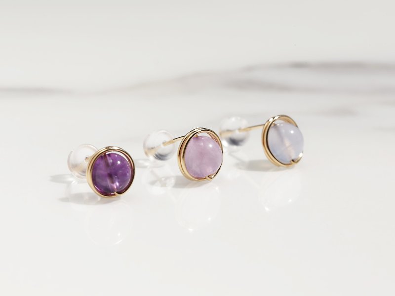 Jane Eyre Amethyst Amethyst Earrings - Earrings & Clip-ons - Crystal Purple