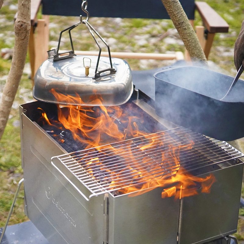 Japan belmont - Stainless Steel square fire kettle (made in Japan) - Cookware - Other Metals 