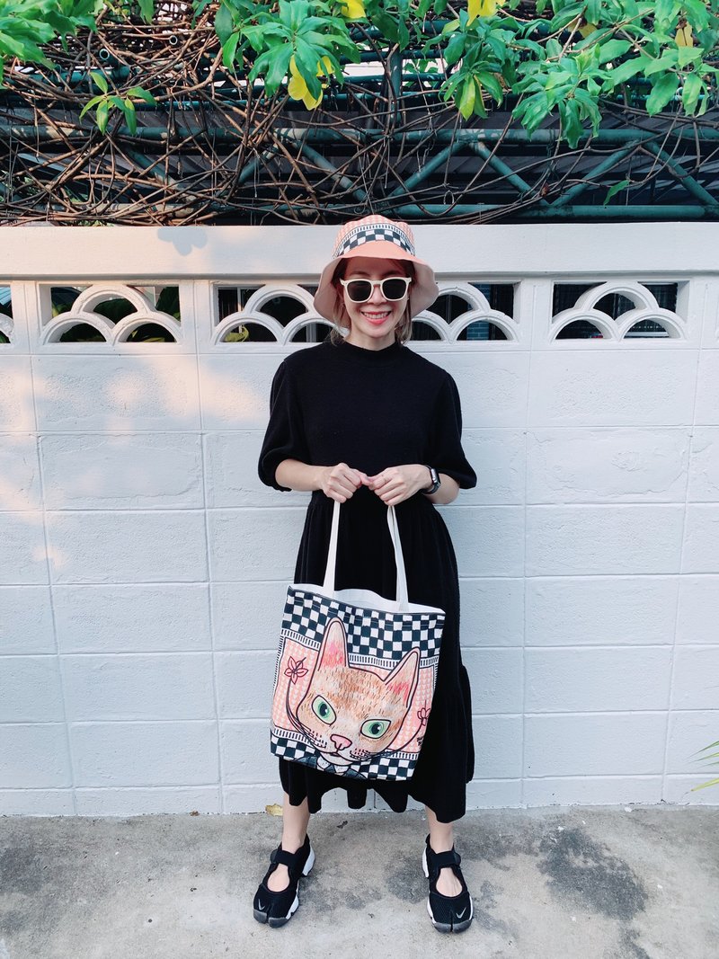Artist Cat Dali Totebag - 手提包/手提袋 - 其他材質 