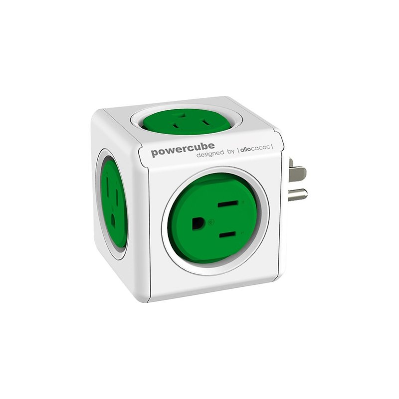 Netherlands allocococ PowerCube expansion socket / green - Chargers & Cables - Plastic Green