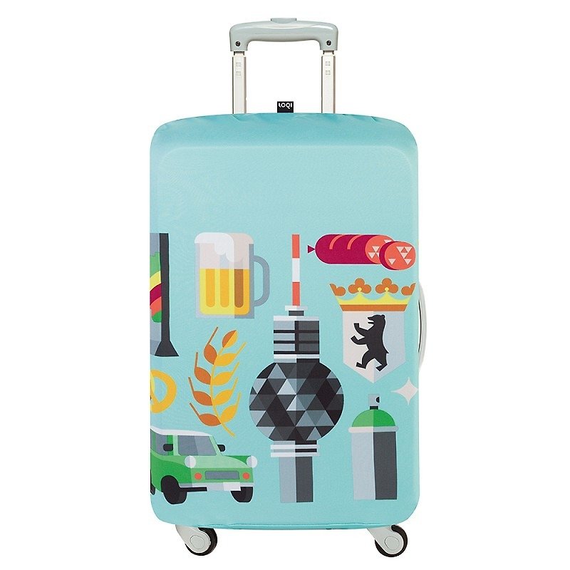 LOQIスーツケースジャケット/ニューベルリンLMHEYBE [Mサイズ] - スーツケース - プラスチック グリーン