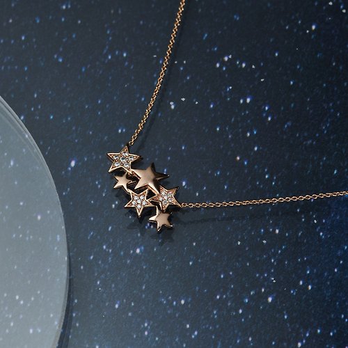 SOIRÉE BY N.Y. 蒔華芮設計師輕珠寶 小星群細閃鋯石項鍊 (共2色)